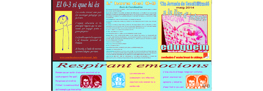 XIII JORNADES DE SENSIBILITZACIÓ 0-3: “A la Llar d